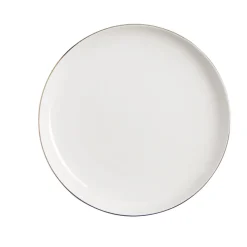 Assiette à dessert ronde Oslo blanche bord doré Ø19cm