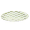 Assiette à dessert ronde plastique motif palmier blanc et vert Ø20cm