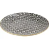 Assiette à dessert ronde Praia motif ethnique noir blanc jaune Ø19cm