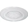 Assiette à dessert ronde verre transparente ciselée Ø19.5cm