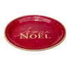 Assiette papier X8 imprimé Joyeux Noël Ø23 cm rouge
