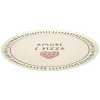 Assiette à pizza inscription Amore e Pizza beige contour traits verts Ø32cm