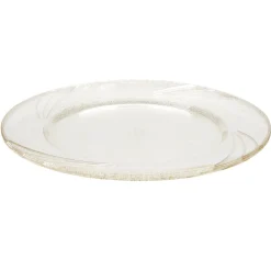Assiette plastique réutilisable x4 pailletée dorée Ø26cm < Gifi