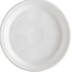 Assiette plastique x50 ronde réutilisable blanche Ø20,5cm < Gifi Best