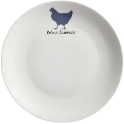 Assiette plate beige motif poule Ø26cm < Gifi Hot