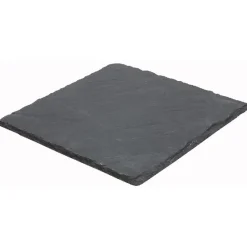 Assiette plate carrée ardoise 25x25cm