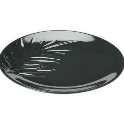 Assiette plate céramique motif feuille Ø26,5 cm (2 modèles) < Gifi Online