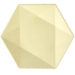 Assiette plate en carton x8 forme hexagonal beige Ø26cm < Gifi Hot