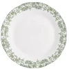 Assiette plate en porcelaine Ø26 cm imprimé toile de Jouy vert