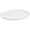 Assiette plate faïence gris bord liseré crème Ø27cm < Gifi Discount