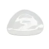 Assiette plate forme galet blanc 21x26.5cm