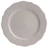 Assiette plate grès festonnée marron x4 Ø26,5xm