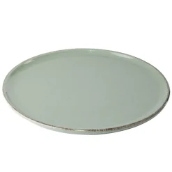 Assiette plate Lisbonne en grès vert Ø27cm < Gifi Discount
