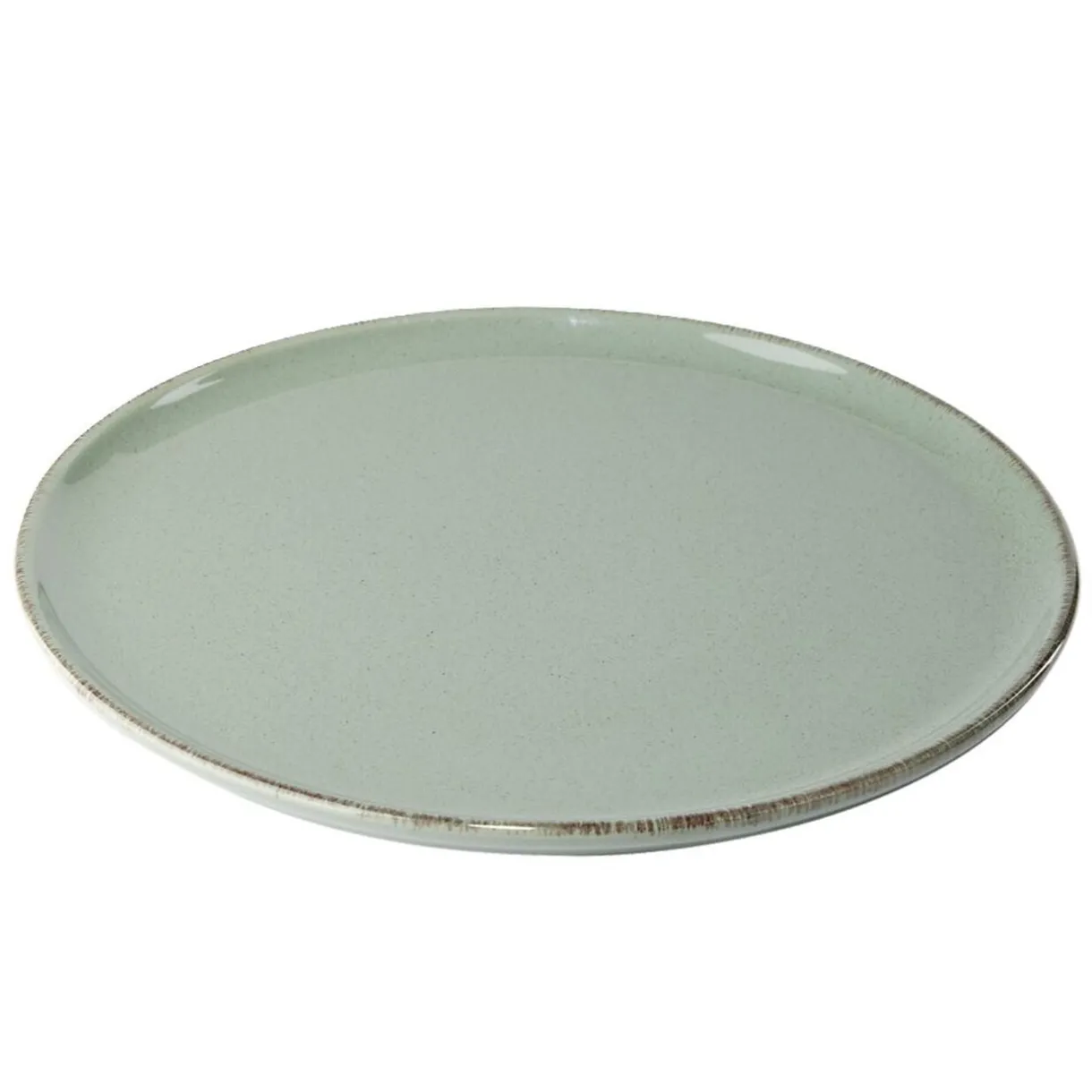 Assiette plate Lisbonne en grès vert Ø27cm < Gifi Discount