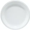Assiette plate plastique x12 blanc Ø22cm < Gifi Clearance