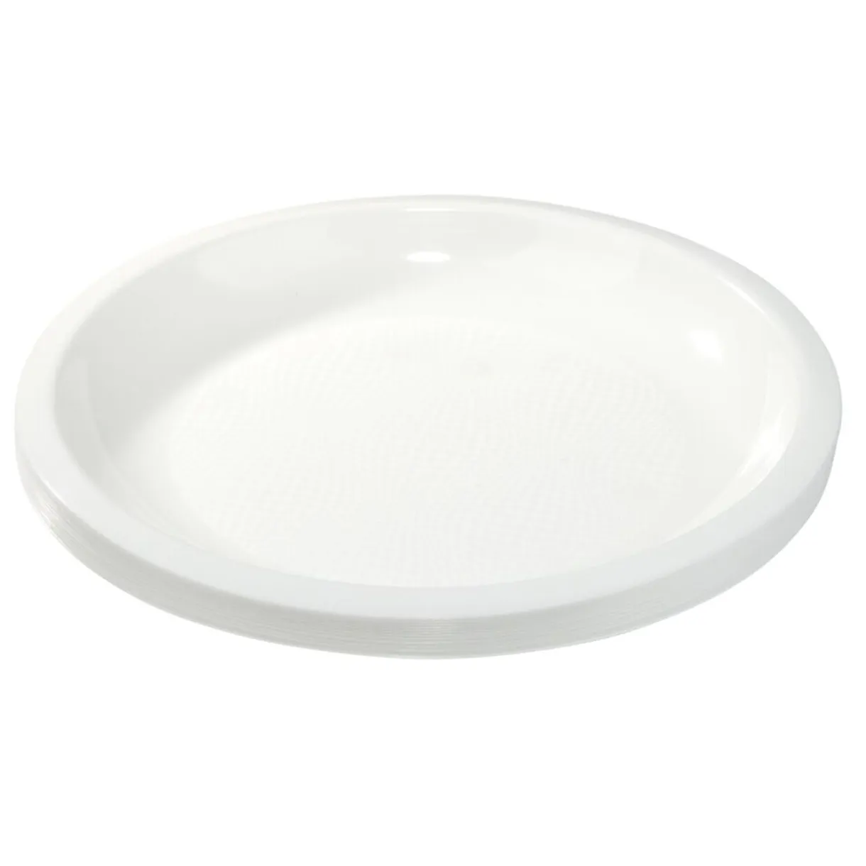 Assiette plate plastique x12 blanc Ø22cm < Gifi Clearance