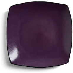 Assiette plate rectangulaire grès 27,5x27,5cm