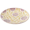 Assiette plate ronde Berthie céramique motif végétal vert et blanc Ø26,7cm < Gifi Hot