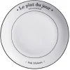 Assiette plate ronde blanche "Le plat du jour" Ø26cm < Gifi Best