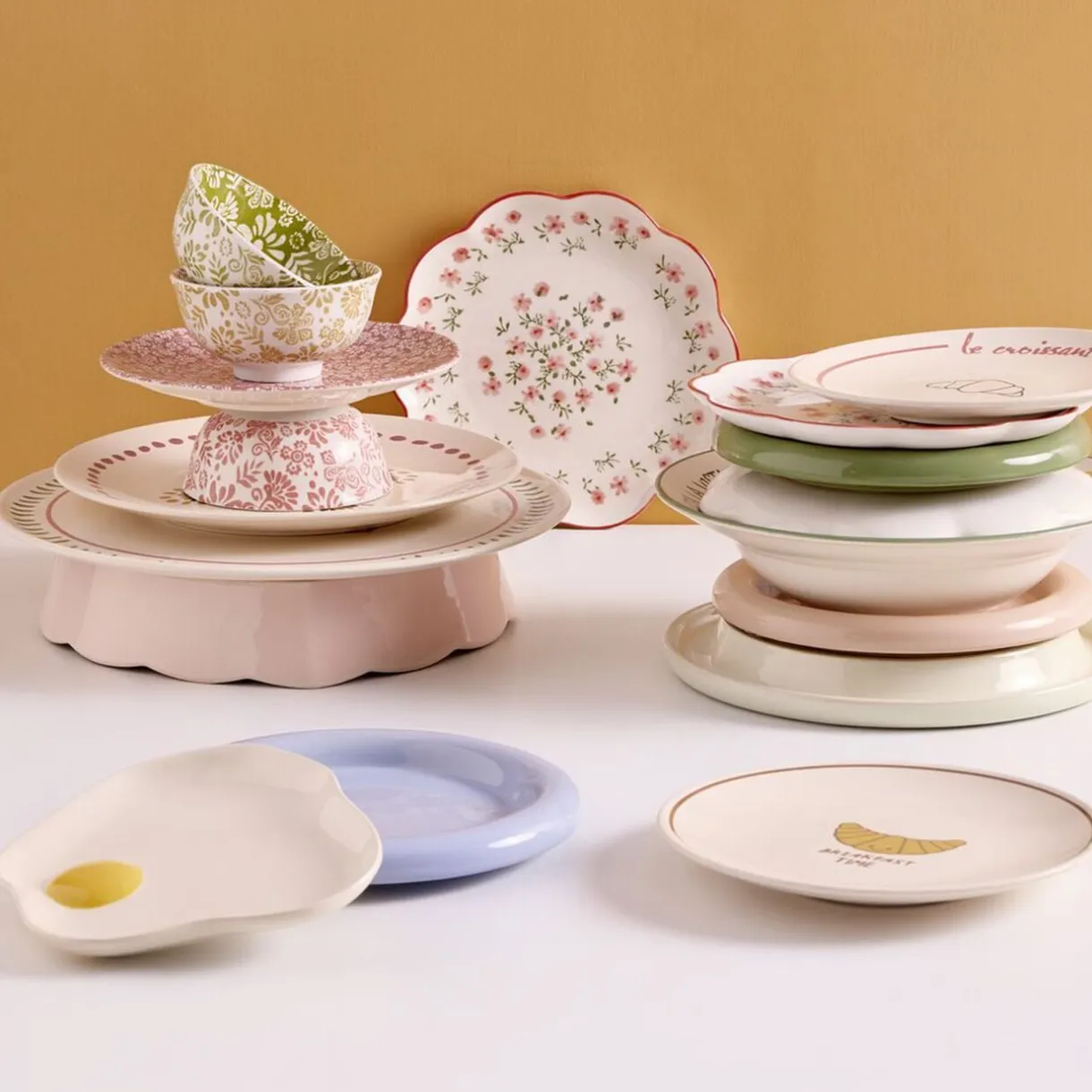 Assiette plate ronde Bubble céramique unie blanc écru Ø26cm < Gifi Clearance