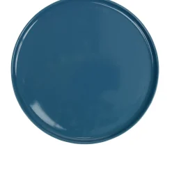 Assiette plate ronde Nordic porcelaine bleu Ø28cm < Gifi Outlet
