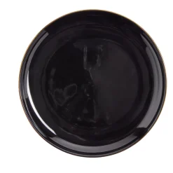 Assiette plate ronde Oslo faïence noire Ø27cm