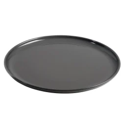 Assiette plate ronde Oslo grise