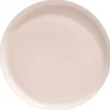 Assiette plate ronde Oslo porcelaine rose Ø26cm
