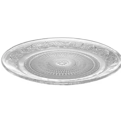 Assiette plate ronde verre transparente ciselée Ø25cm < Gifi Best