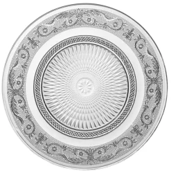 Assiette plate ronde verre transparente ciselée Ø25cm < Gifi Best