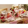 Assiette plate ronde x4 porcelaine motif piment Ø27cm < Gifi Hot