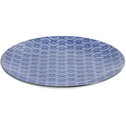 Assiette plate style japonais porcelaine bleu blanc Ø26cm (2 modèles) < Gifi New
