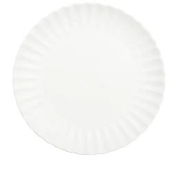 Assiette plate Venise rebord ondulé faïence blanc Ø26cm < Gifi Clearance
