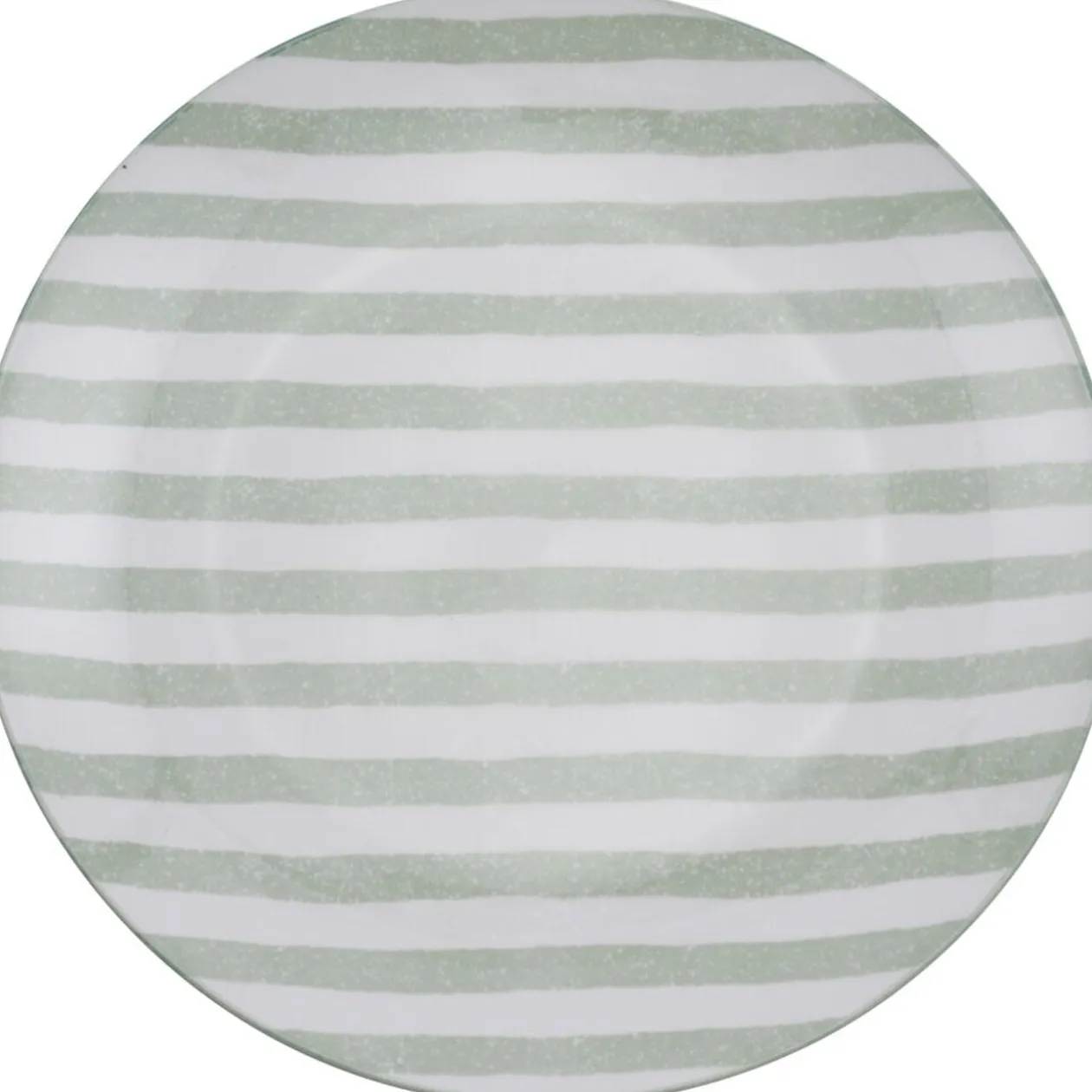 Assiette porcelaine x4 rayures blanches et colorées Ø24cm