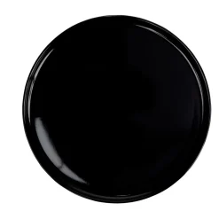 Assiette ronde plate Nordic porcelaine noir Ø28cm