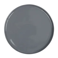 Assiette ronde plate Nordic porcelaine gris Ø28cm