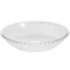 Assiette à soupe céramique transparente bord perle Ø18,5cm
