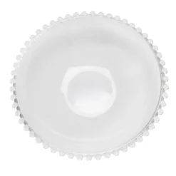 Assiette à soupe céramique transparente bord perle Ø18,5cm