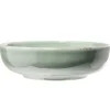 Assiette à soupe Lisbonne en grès vert Ø18cm < Gifi