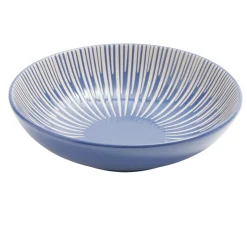Assiette à soupe Rio faïence bleue et blanche Ø20cm < Gifi Clearance