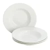 Assiette à soupe x4 porcelaine blanche Ø22cm