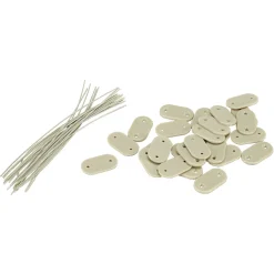 Attache brise-vue x26 métal et plastique jaune 15x10cm