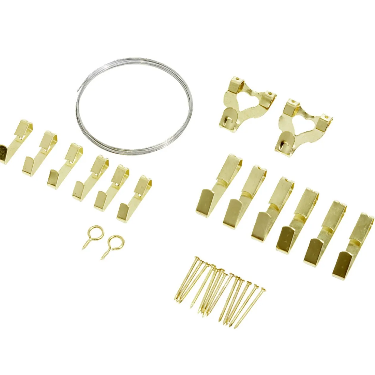 Attache crochet et vis doré 39 pièces pour cadre et tableau