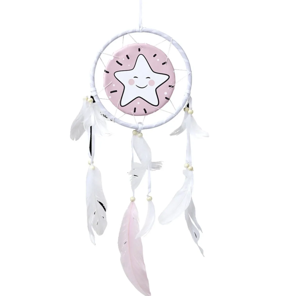 Attrape-rêve arc-en-ciel avec plume 16xH50cm (4 modèles) < Gifi Best
