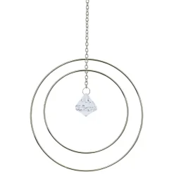 Attrape soleil métal doré pendentif transparent 20x3xH70cm