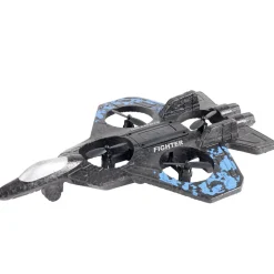Avion radiocommandé lumineux USB 360° noir et bleu < Gifi