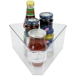 Bac de rangement triangulaire transparent pour frigo 3L