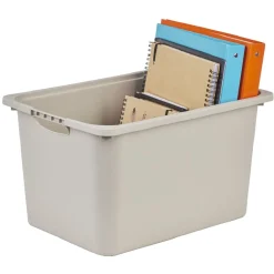 Bac plastique beige 40x29,8xH22,8cm