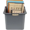 Bac plastique gris 40x29,8xH22,8cm < Gifi Outlet