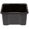 Bac plastique recyclé noir 16L < Gifi